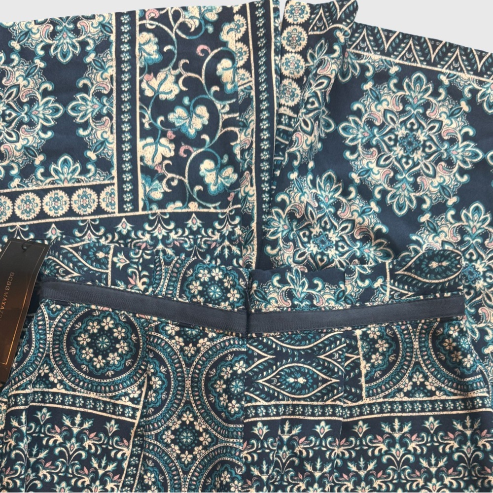 Bcbgmaxazria Blue Patterned Pants - image 5